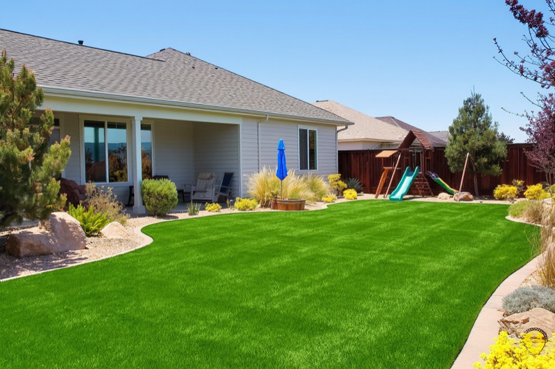 Artificial turf installation in Garden City, Idaho